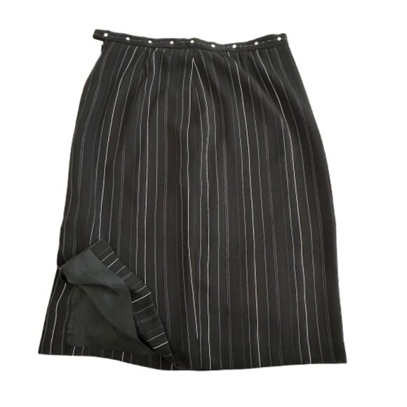 Alberto Makali Women' 6 Black & White Fully Lined Straight/Pencil  Midi Skirt - Picture 4 of 11